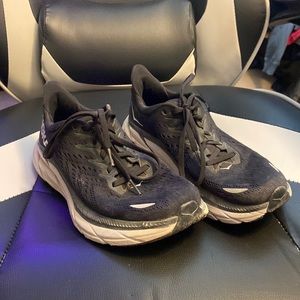 Hoka running shoes. Good condition, ran on trails with them but are near new
